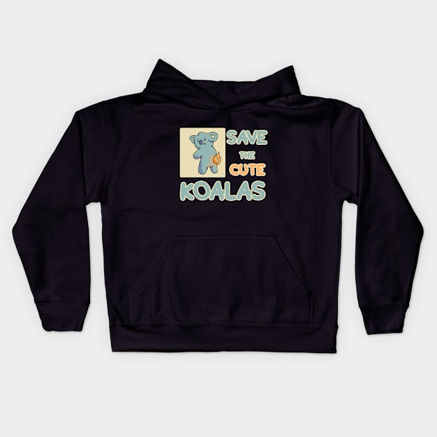 Trending Save The Cute Koalas Kids Hoodie by Kidrock96